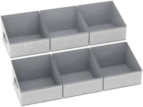 DIMJ Fabric Storage Bins for Shelves with Handles