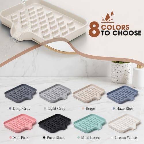 CAKETIME 2 Pack Silicone Soap Dishes