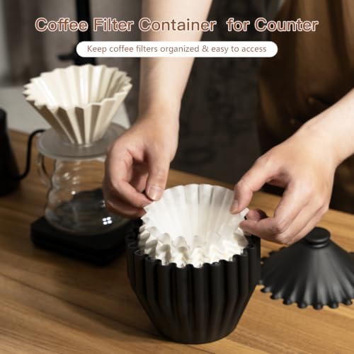 Coffee Filter Holder Container for 155/185 Basket Paper Filters