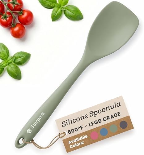 StarPack 11-Inch Silicone Spoonula, Sage Green