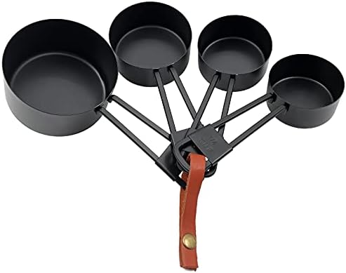 Black Stainless Steel Measuring Cups and Spoons Set, 9PCS