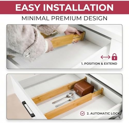 Adjustible Draw Divider, Adjustable Expandable Drawer Organizer with