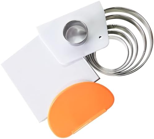 6 Pack Round Cookie Cutter Set (2, 3, 3.5, 4, 5, 6 Inch) Biscuit