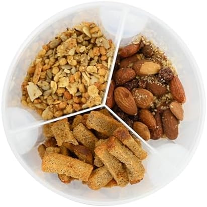 Skywin Divided Snack Containers, 3 Slot Fun & Functional Compartment