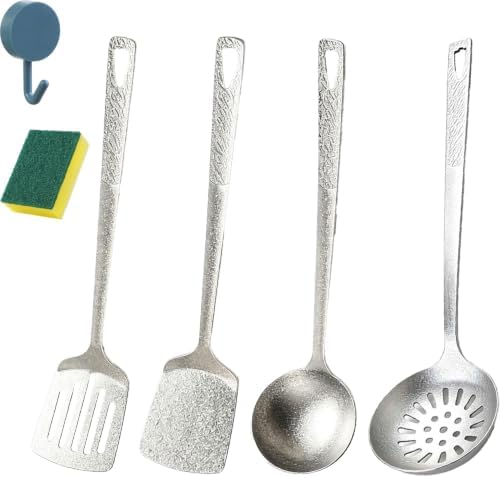 Pure Titanium Cooking Utensil & Spatula Set, No Coating Ultralight