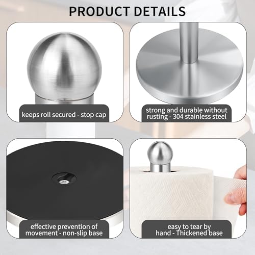 Kaishun Countertop Paper Towel Holder for Standard Rolls