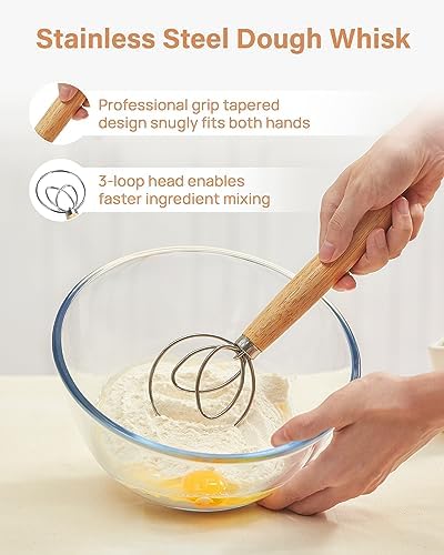 Kootek Banneton Bread Proofing Basket with Accessories, 9 Inch, Round