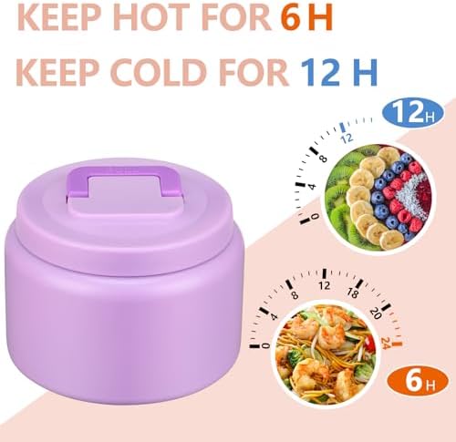 PIQUEBAR 8oz Kids Thermo for Hot Food,Small Lunch Thermo Food