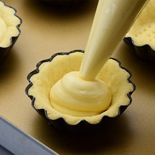 12 Packs Egg Tart Mold, Size 2.6 x 0.9inch, Cupcake Cake Muffin Mold
