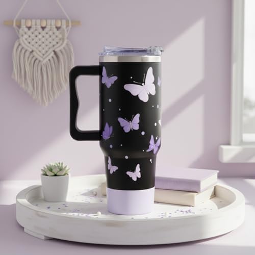 Butterfly Gifts for Women, Butterfly Tumbler 40 oz with Lid and Straw
