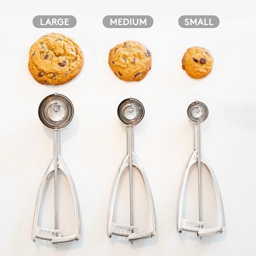 Jenaluca 3 Scoop Set - Small, Medium and Large Scoops for cookies