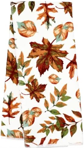 6pc Set Fall Leaves Design Seasonal Kitchen Towel Set - 2 Oven Mitts