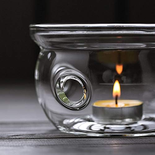 Liang Baobao Teapot Warmer with Tea Light Candle Holder, Clear Base