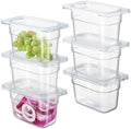 CURTA 6-Pack 1/9 Size 4" Deep NSF Polycarbonate Food Pans with Handled