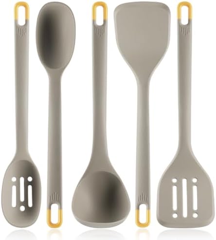 MOACC Silicone Kitchen Utensil Set, 13inch, Light Grey