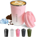 SPLMIFA Travel Coffee Mug Leak-Proof, Reusable Coffee Cups with Lids