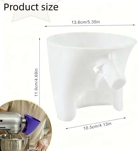 Flour Funnel for KitchenAid Mixer 5 Qt