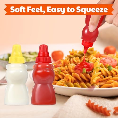 4 Pieces Mini Ketchup Bottle for Lunch Box, Lunch Box Accessories for
