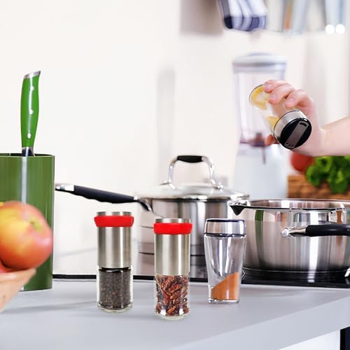 Chili Pepper Mill Grinder, 3Oz Capacity, Stainless Steel Blades