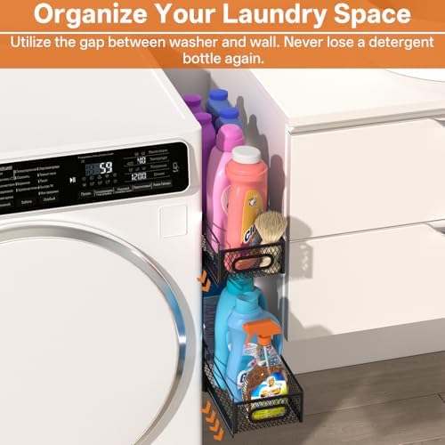 DTUQYX 2-Pack Slidable Magnetic Laundry Organizer