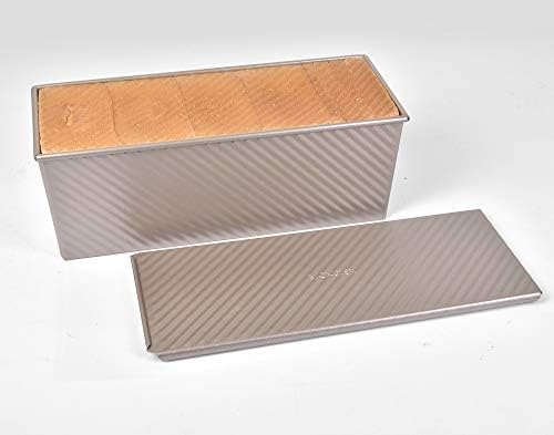Monfish Large Loaf Pan w Lid Pullman Bread Pan Aluminized Steel