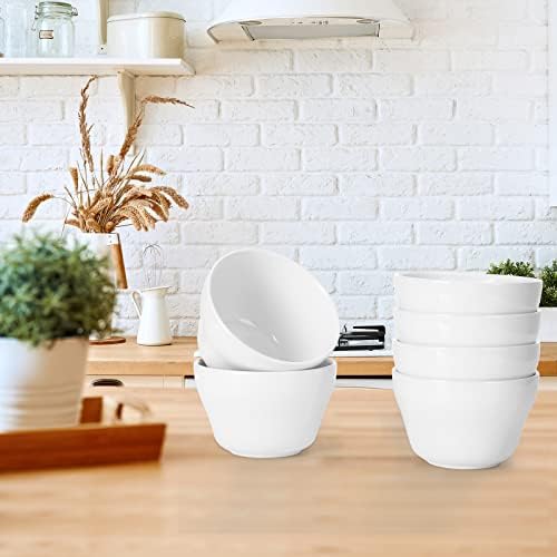 Patelai 12 Pcs 8 oz Porcelain Soup Cups Small White Dessert Bowls