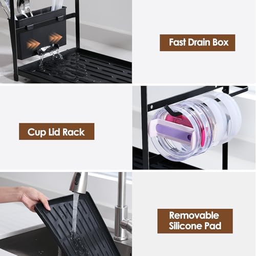 Housolution Water Bottle Tumbler Storage Organizer Drying Rack for