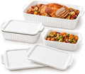 Rectangular Ceramic Baking Dish Set with Lids