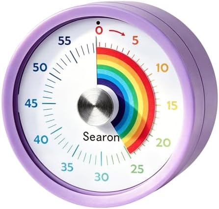 Magnetic Visual Timer, 60-Minute, Purple