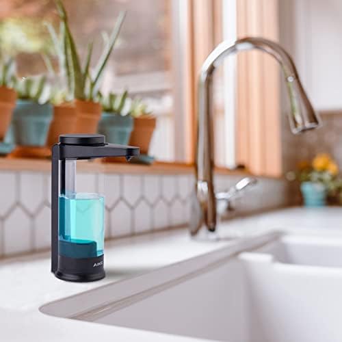 AIKE 17oz Rechargeable Automatic Liquid Soap Dispenser, Black