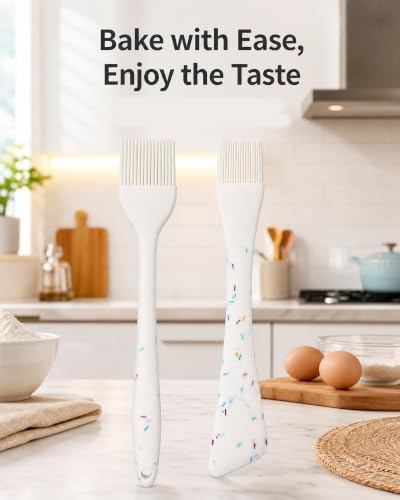 Silicone Basting Brush with Spatula, 2Pcs Heat Resistant Basting