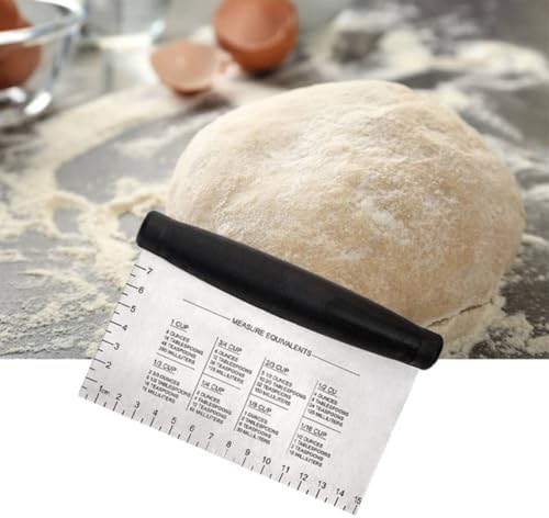 2Pcs Dough Cutter Stainless Steel with Scale for Home Bbq