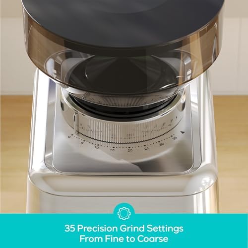 CASABREWS Tornado Basic Conical Burr Coffee Grinder, 35 Settings