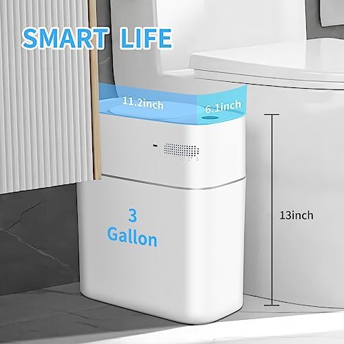 JOYBOS Bathroom Trash Can with Lid, 3 Gallon
