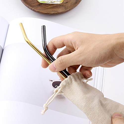 BESTonZON 10 Pcs Cotton and Linen Pouch Bag Straw Carrying Case
