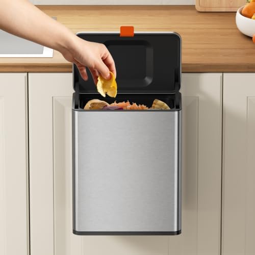 ANCALL 2.1 Gal Stainless Steel Hanging Compost Bin
