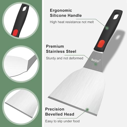 Beijiyi 4-Piece Stainless Steel Spatula Set
