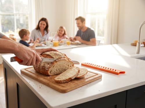 VITUER Bread Knife with Cover, 8-Inch Blade
