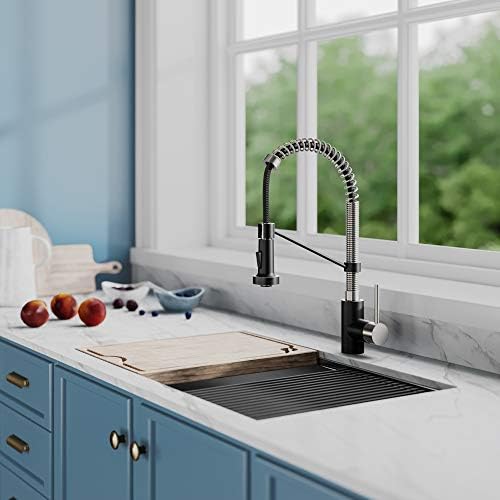 KRAUS KPF-1610SFSMB Pull-Down Kitchen Faucet, Matte Black