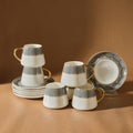 KARACA Globe Turkish Coffee Cup Set of 6, 80ml, 2.7 oz, Small Espresso