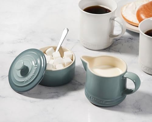 Le Creuset Stoneware Signature Cream & Sugar Set, Cerise, Cream