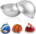 2Pcs 8inch Dome Cake Pan, Aluminum Nonstick Hemisphere Pan, Round Cake