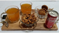 Rustic Wood Serving Tray with Rope Handles, 16 x 8 inches with Metal