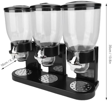 Cereal Dispenser, Triple Food Dispenser Multifunctional Compact