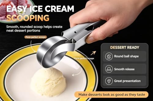 Cookie Ice Cream Scoop Set, Cookie Scoops Set of 2, Cookie Dough