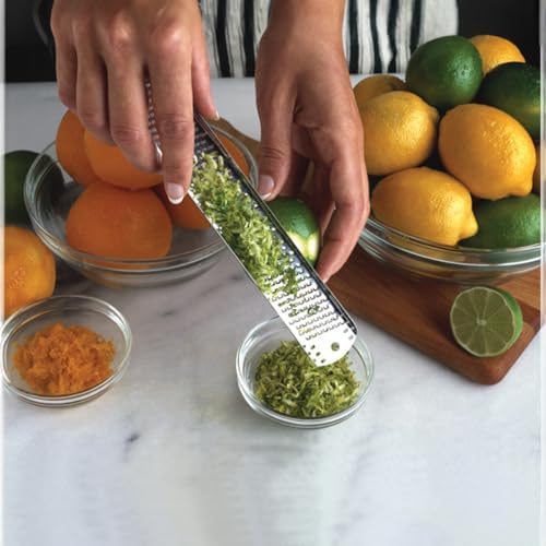 Microplane Twin-Pack: Durable 12" Stainless Citrus Zester with Cover