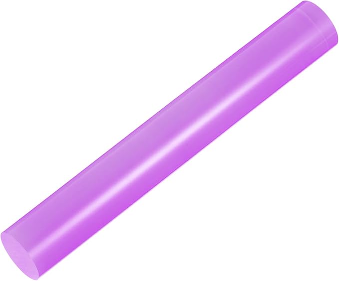 HARFINGTON Acrylic Clay Roller 7.28 Inch x 1 Inch Solid Non-Stick Plastic Round - Image 3