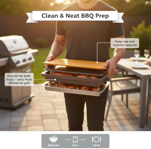 Yukon Glory 5-Piece BBQ Prep and Serve Set with Marinade Tray