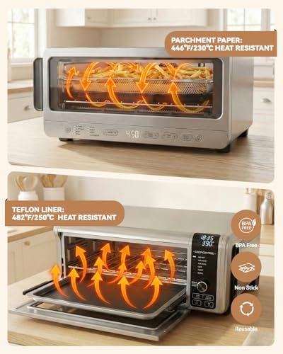 140PCS Air Fryer Liners for Ninja Flip Toaster Oven & Air Fryer SP151