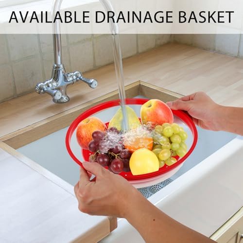 2Pc 5 in 1,Microwave Splatter Cover for Food,Collapsible & Vented